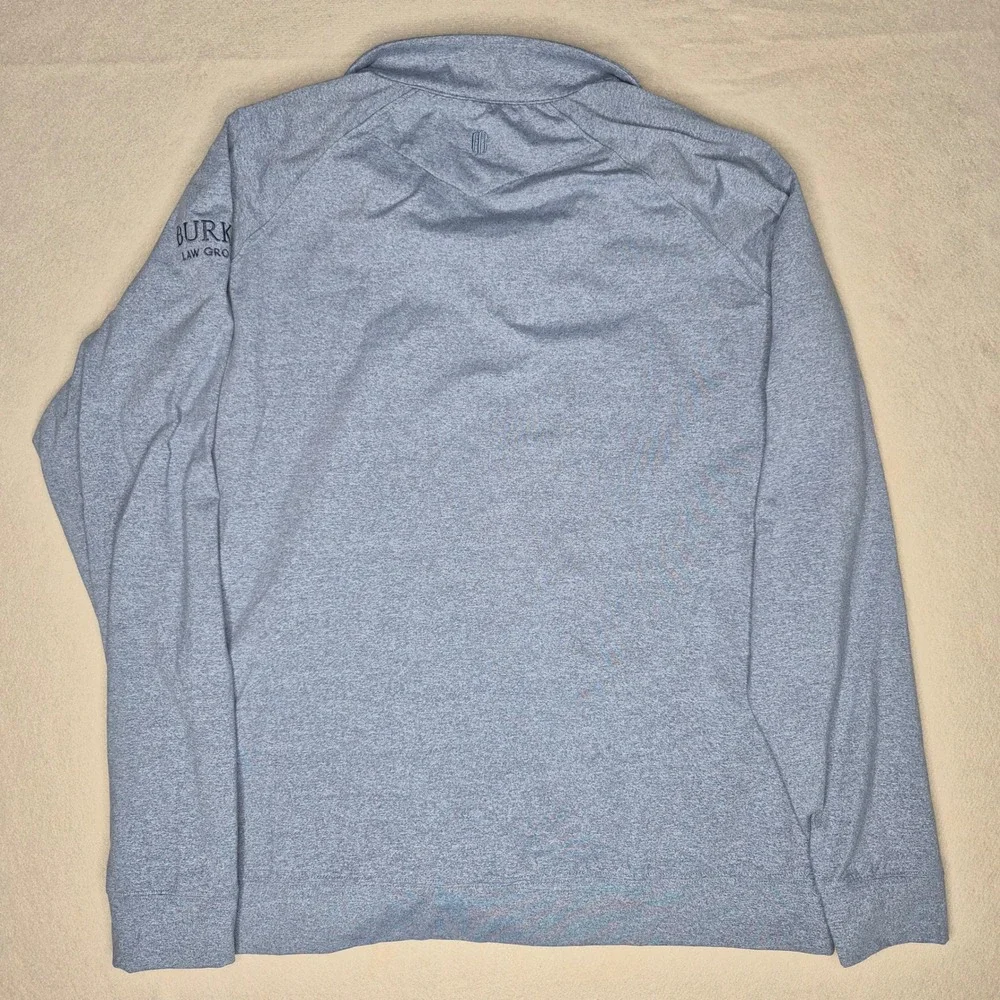 Holderness & Bourne Mens Dry-Luxe Performance Quarter Zip Pullover Blue Large